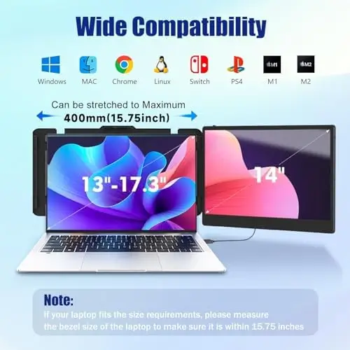 KEFEYA 14-Inch Laptop Screen Extender