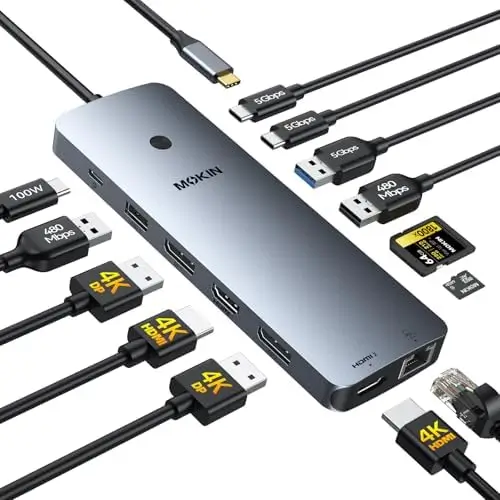 MOKiN 14-in-1 Laptop Docking Station